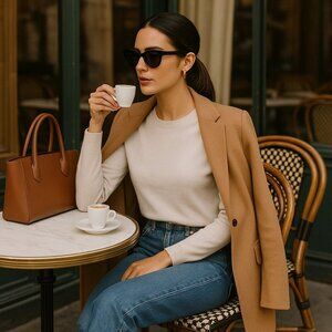 KIER + J 100% Cashmere Sweater Women’s Small S Light Gray Pullover Long Sleeve S